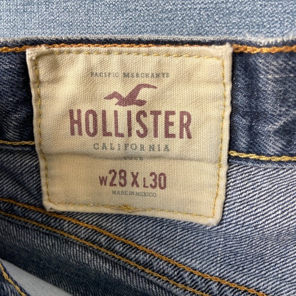 Hollister California Jeans Womens 28x30 Blue Denim Mid-Rise Slim Straight Leg - Picture 12 of 16